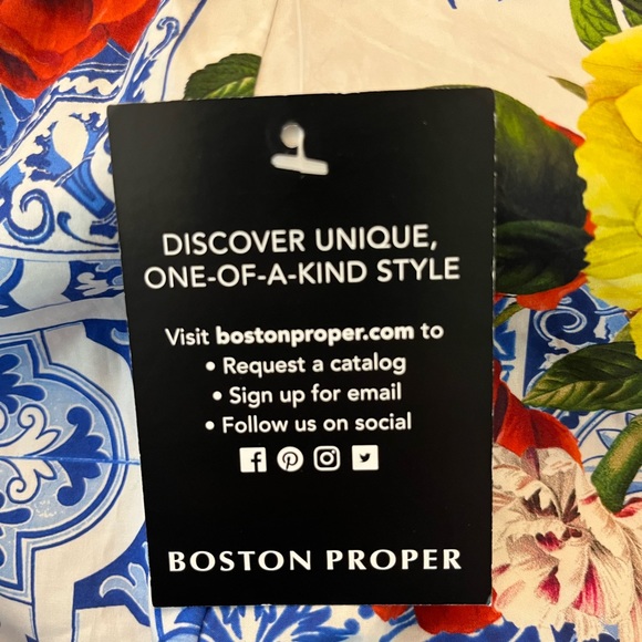 BOSTON PROPER bohemian tiered patchwork maxi skirt - Picture 11 of 12